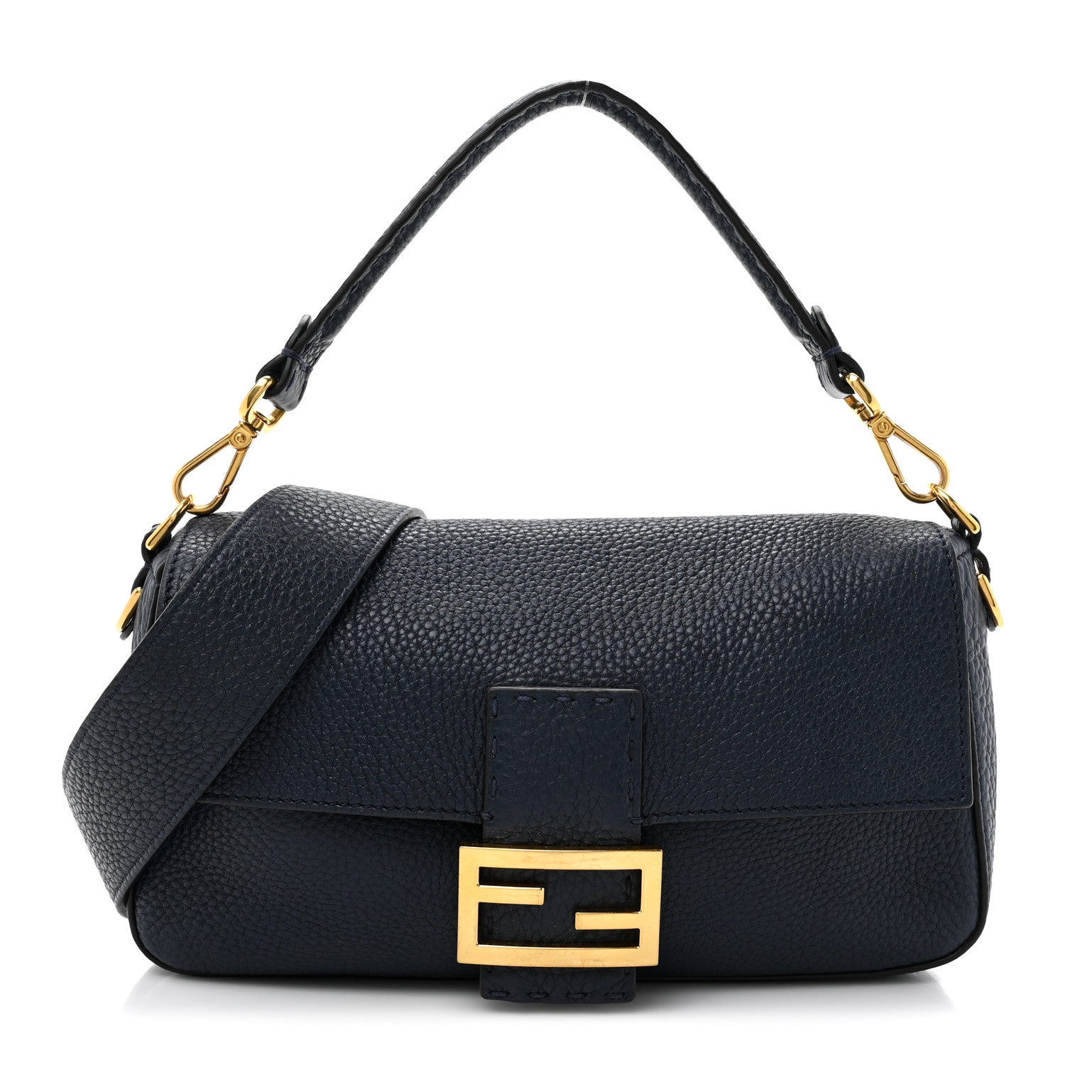 Fendi Cuoio Romano Selleria Baguette Indaco 1 of 14