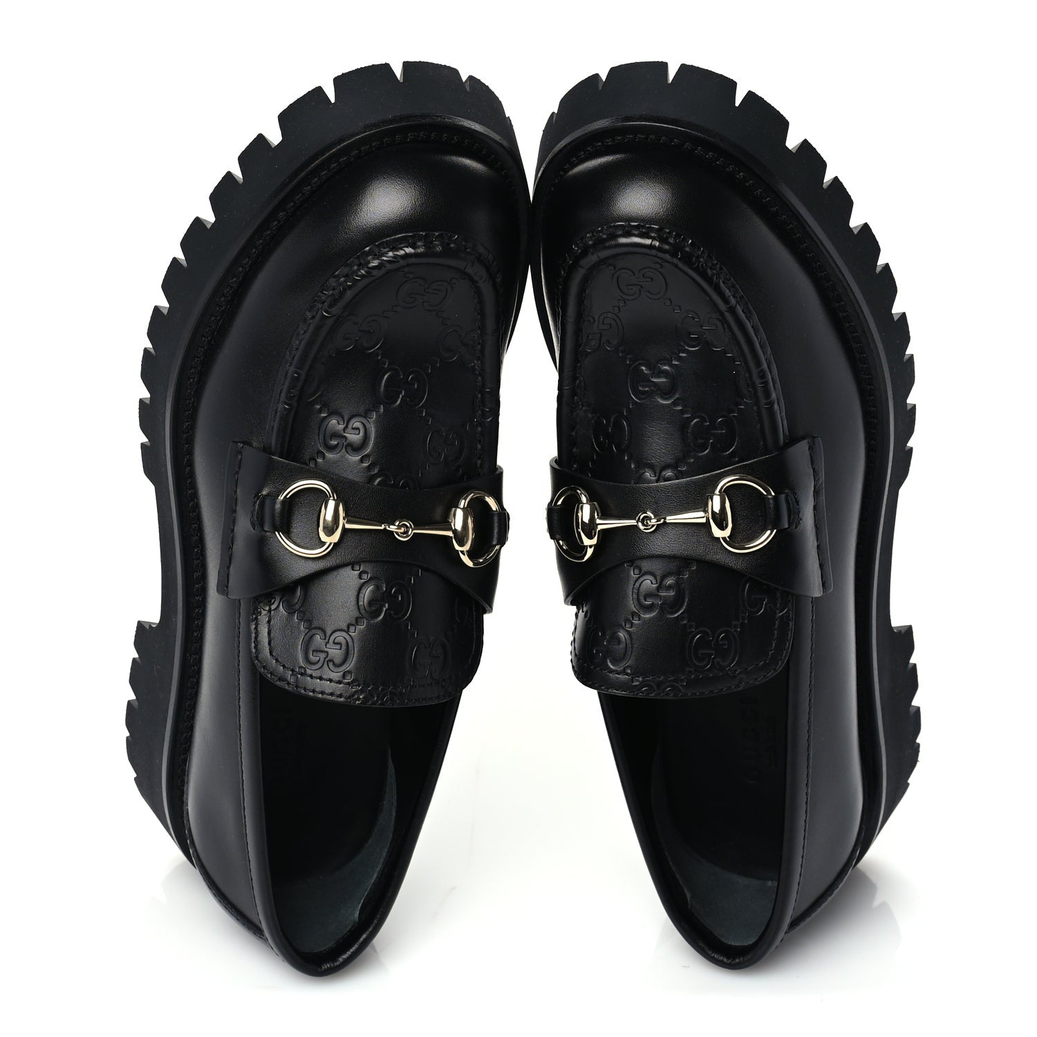 Gucci ssima Cordovan Lux Womens Harald Horsebit 25mm Platform Loafers 40  Black 5 of 7