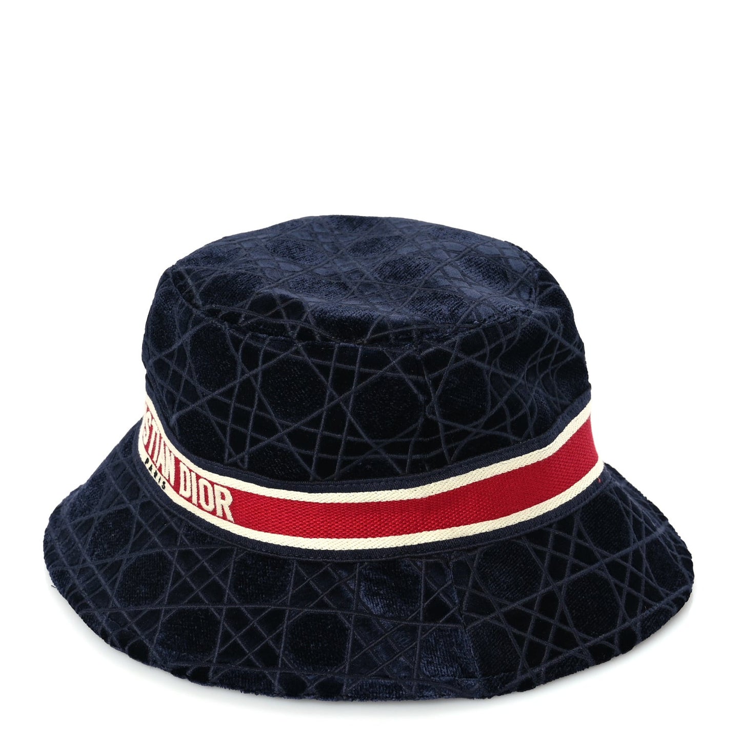 Velvet Cannage Bob Bucket Hat 57 Blue