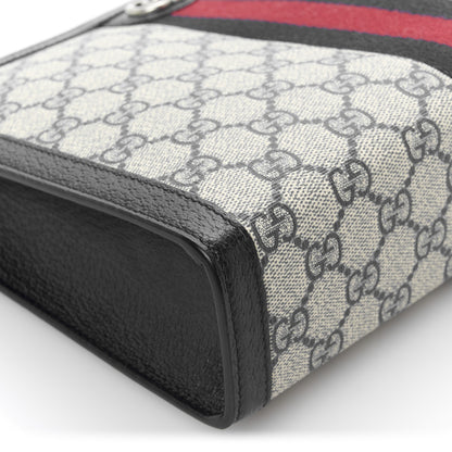 Gucci GG Supreme Monogram Web Ophidia Pouch Beige Blue 9 of 10