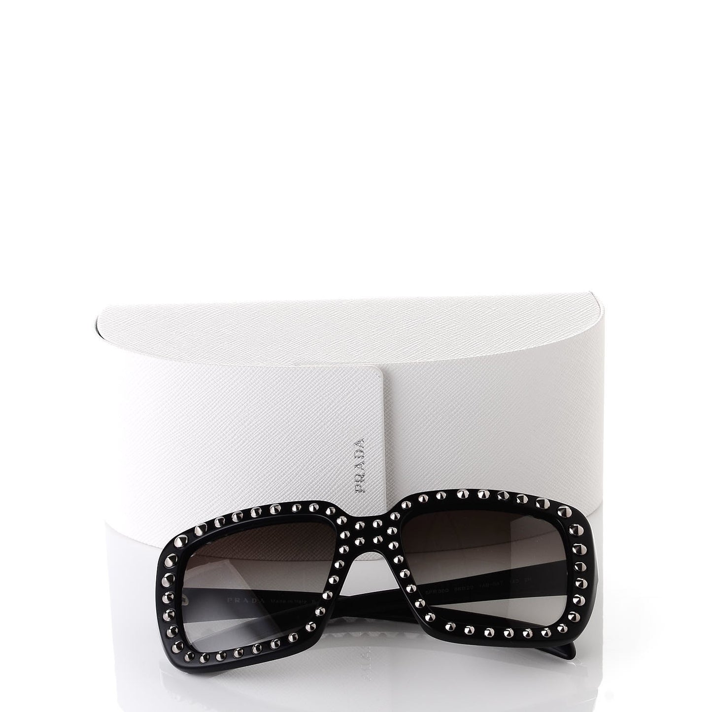 Square Studded Ornate Sunglasses SPR 30Q Black