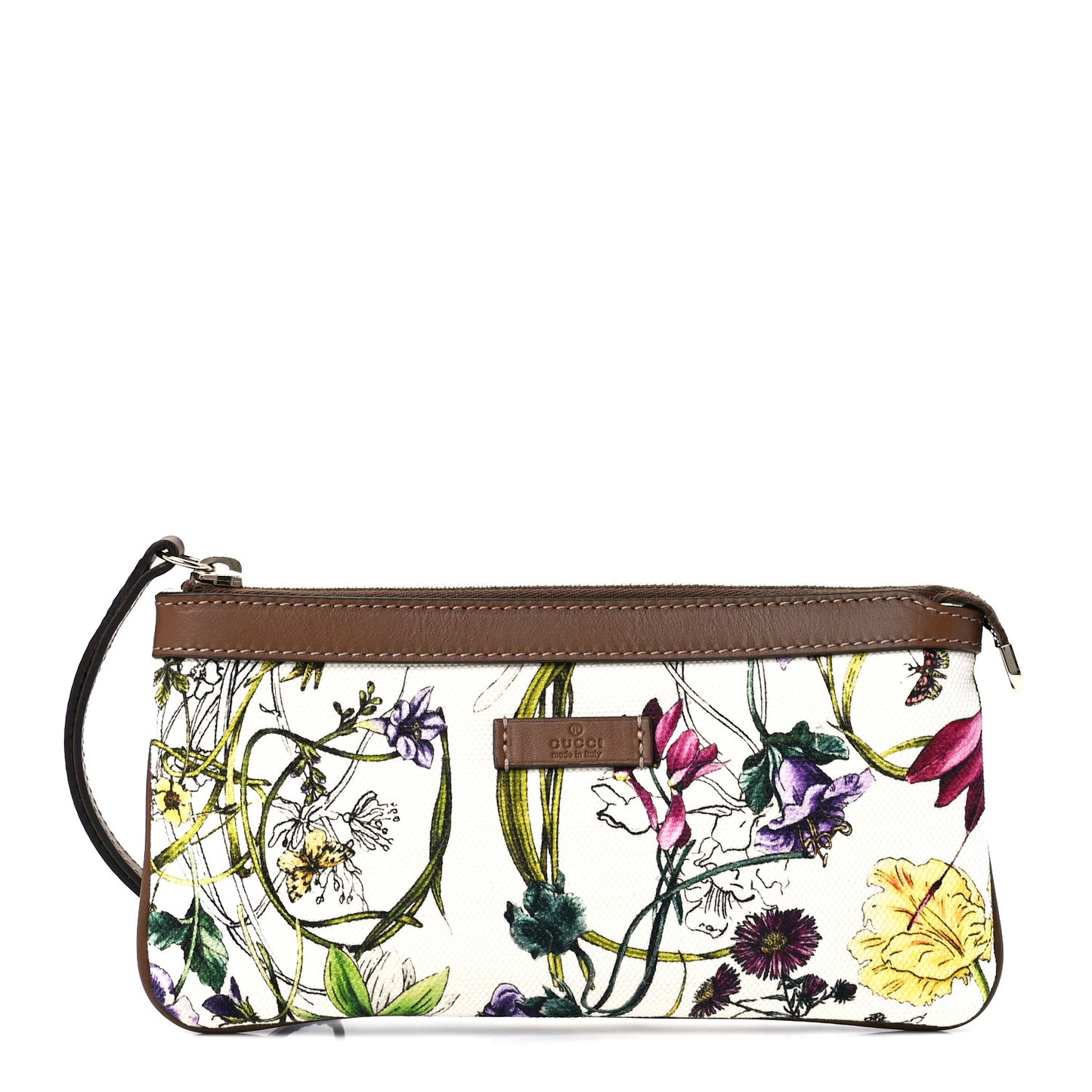 Canvas Flora Infinity Wristlet White