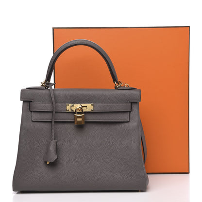 Hermes Togo Kelly Retourne 28 Etain 10 of 10