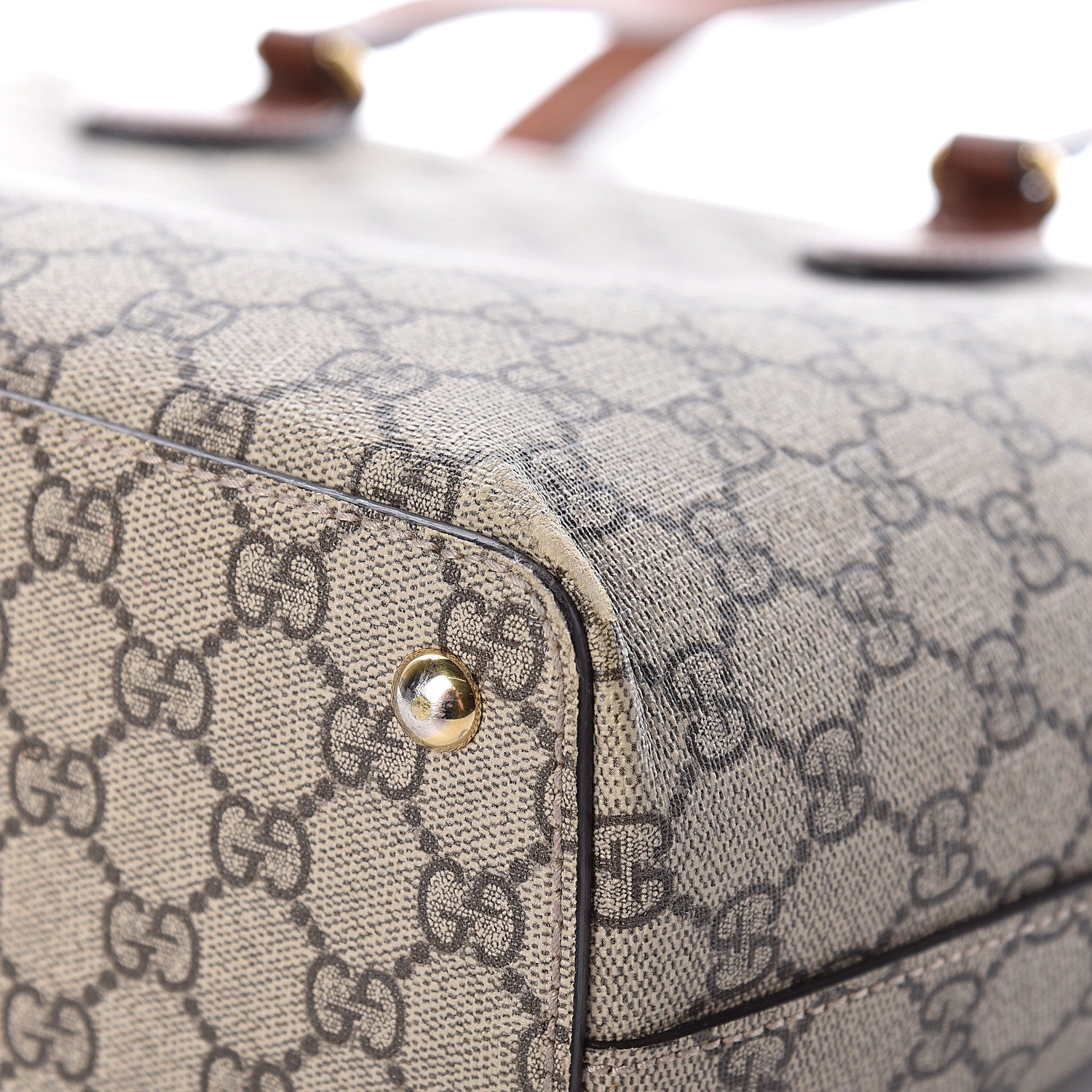 Gucci GG Supreme Monogram Medium Zippered Bucket Tote Beige Tuscany 24 of 25