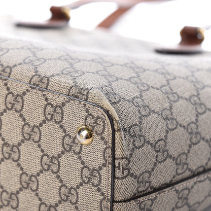 Gucci GG Supreme Monogram Medium Zippered Bucket Tote Beige Tuscany 24 of 25