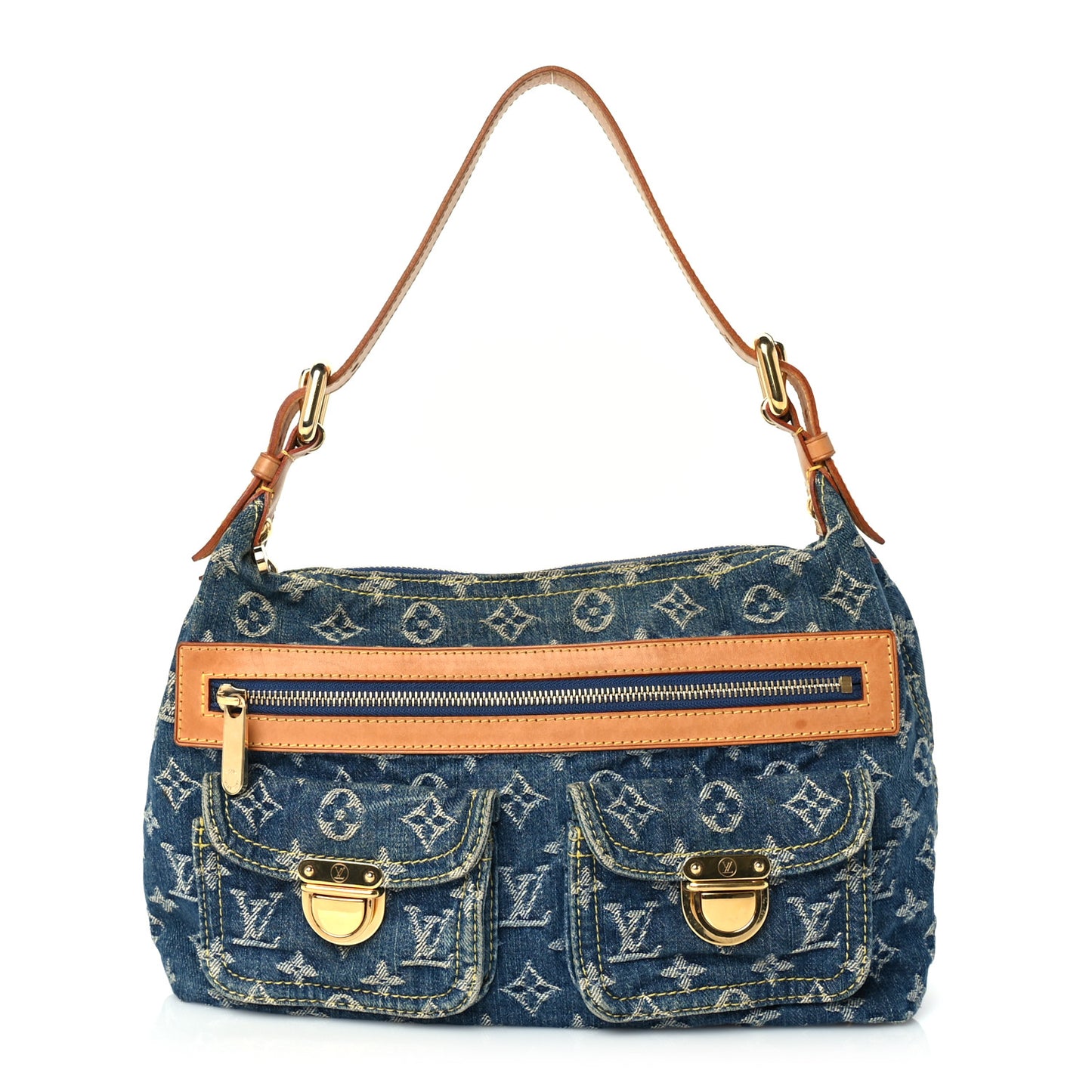 Monogram Denim Baggy PM  Blue