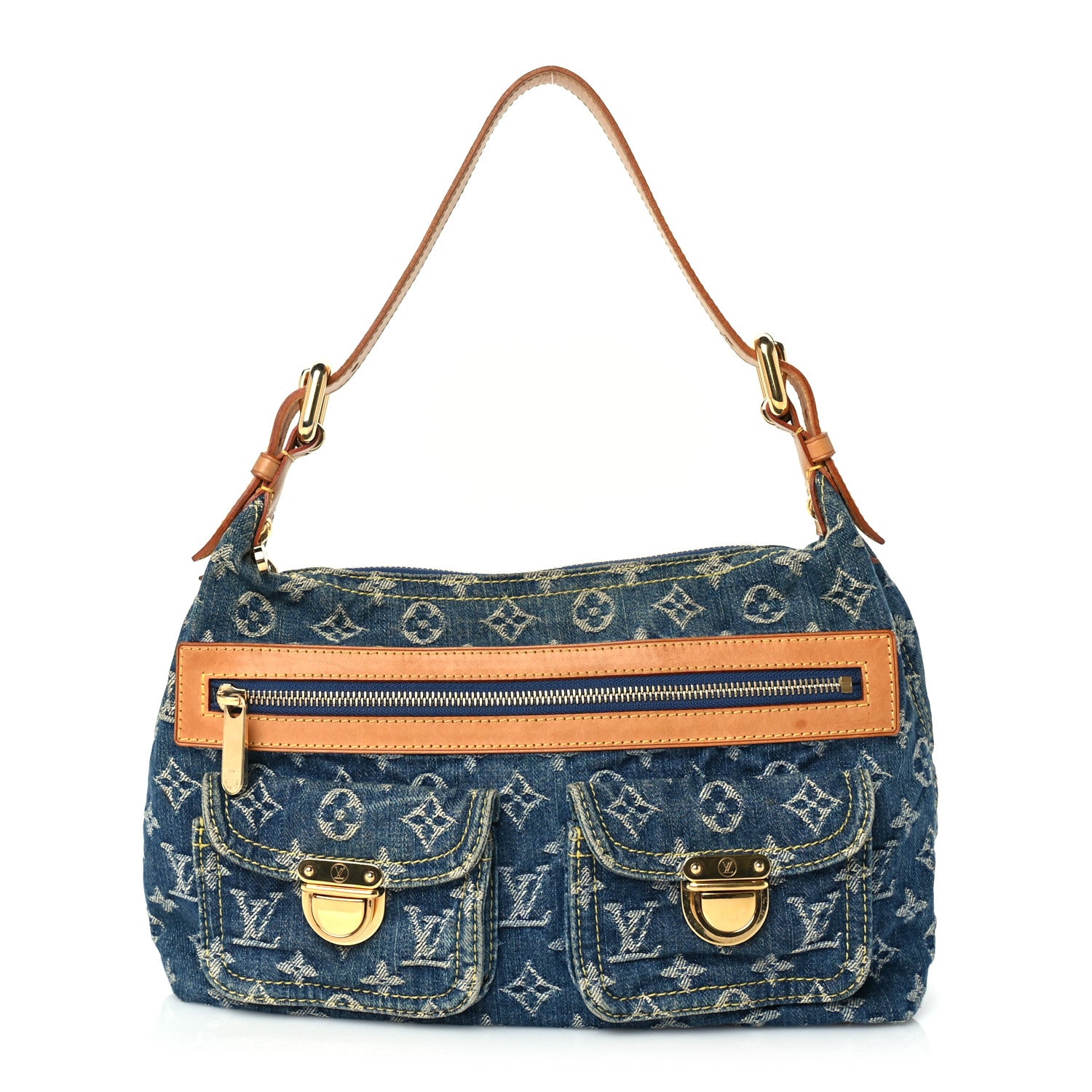 Louis Vuitton Monogram Denim Baggy PM  Blue 1 of 8