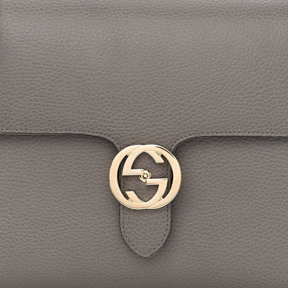 Gucci Dollar Calfskin Medium Interlocking G Top Handle Shoulder Bag Loess 8 of 13