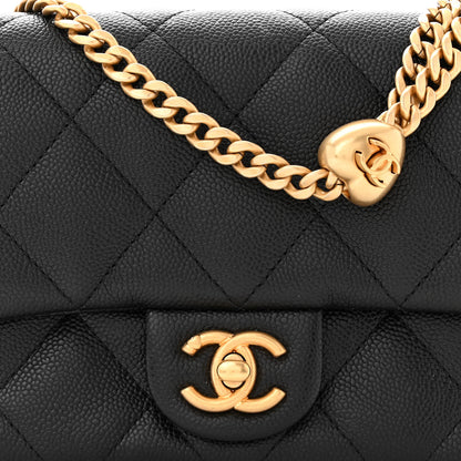 Chanel Caviar Quilted Mini Sweetheart Flap Black 8 of 11