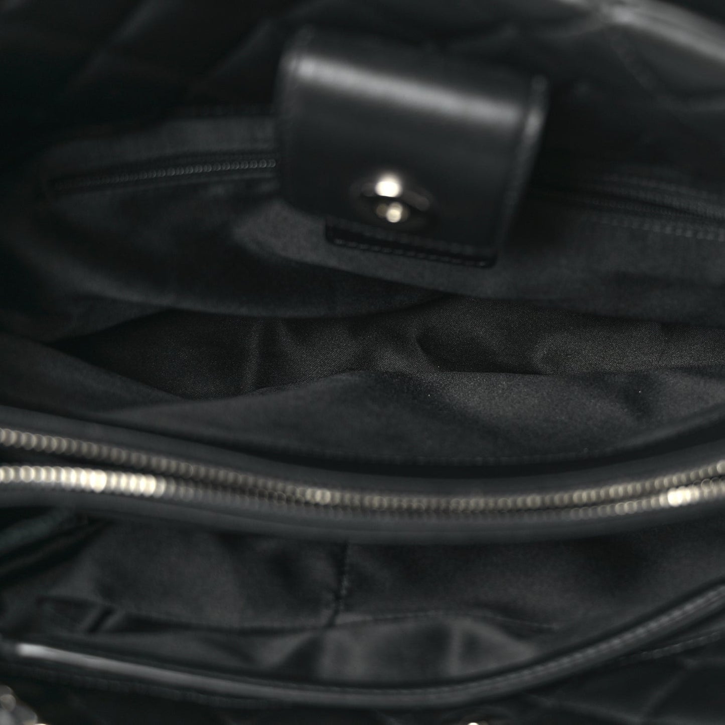 Lambskin Quilted  7 Tote Black