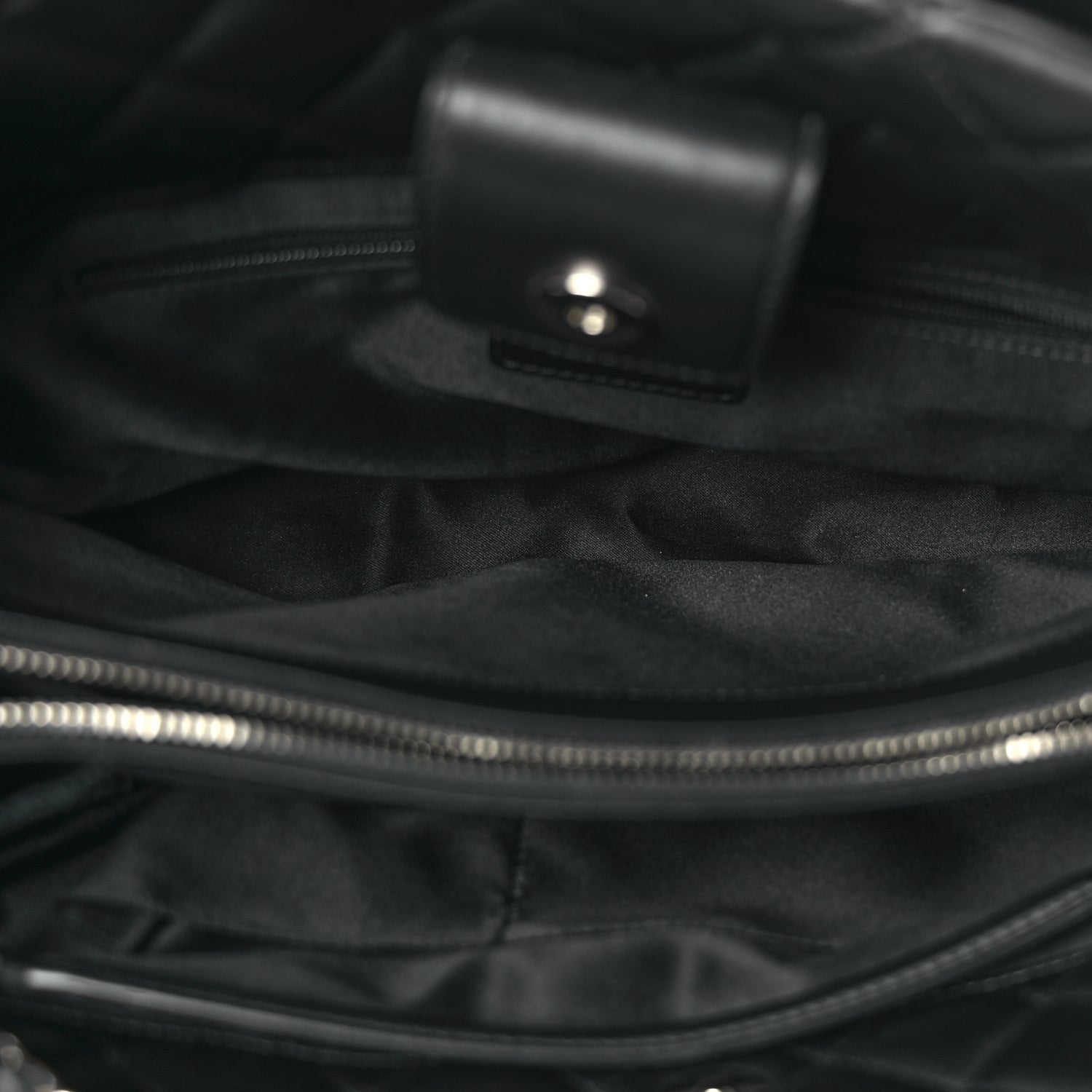 Chanel Lambskin Quilted  7 Tote Black 4 of 9