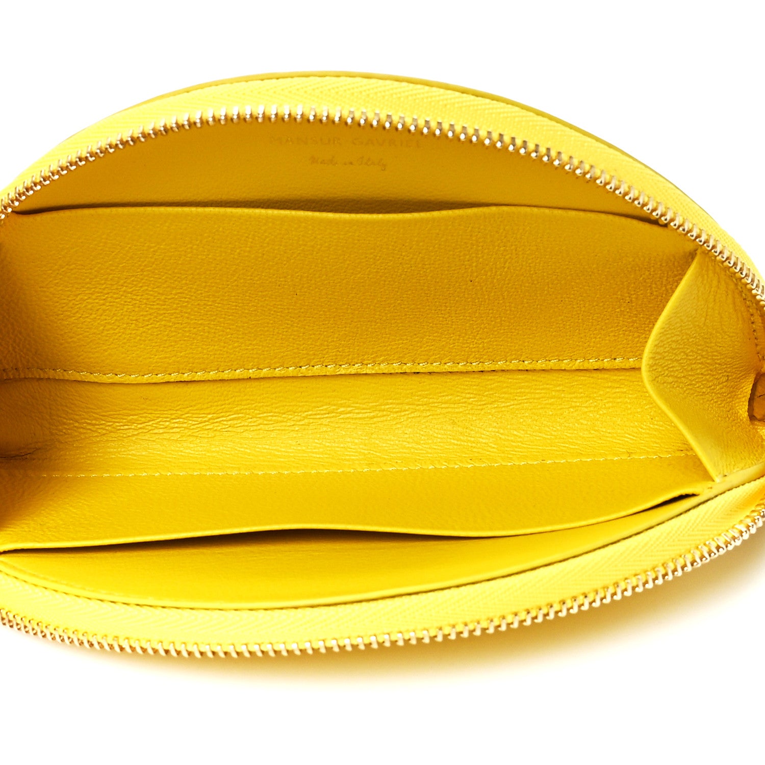 Mansur Gavriel Calfskin Half Moon Clutch Yellow 5 of 11