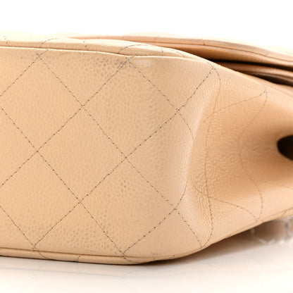 Chanel Caviar Quilted Jumbo Double Flap Beige 10 of 16