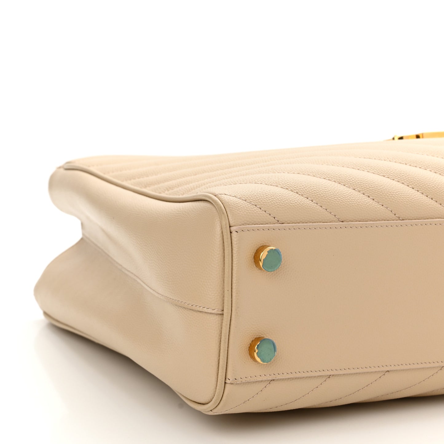 Grain De Poudre Matelasse Chevron Monogram Shopping Bag Nude Powder