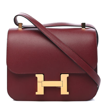 Hermes Grained Monsieur Constance 24 Rouge H 1 of 9