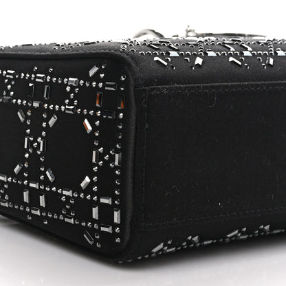 Christian Dior Satin Crystal Cannage Mini Lady Dior Black 7 of 9
