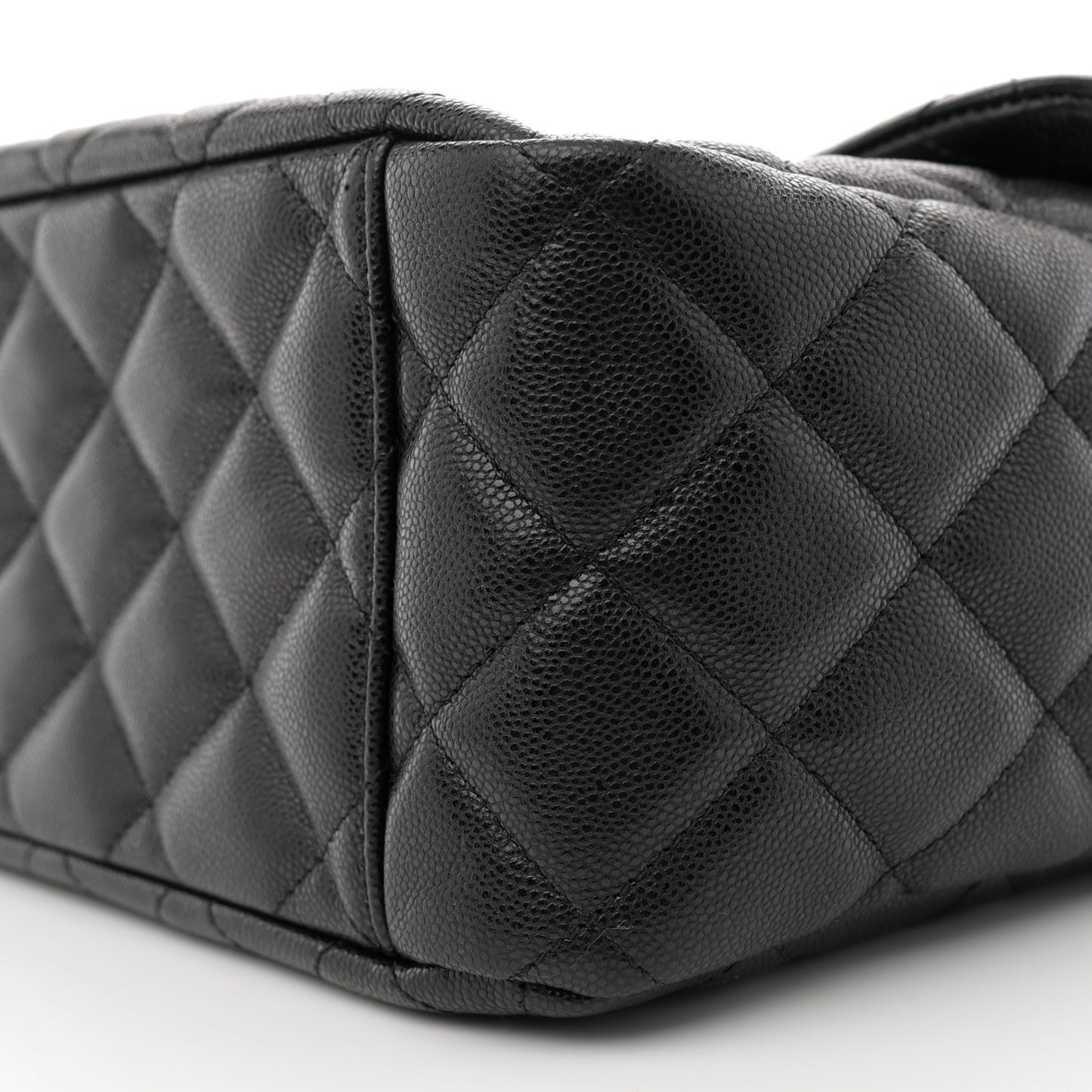 Caviar Quilted XXL Travel Flap Bag Black
