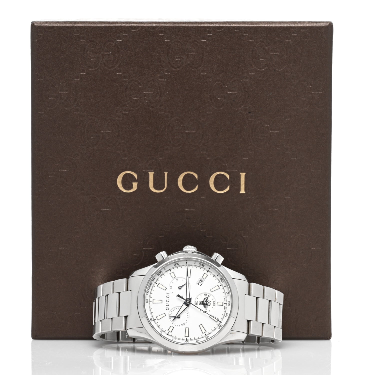 Gucci Stainless Steel 38mm G-Timeless Bee Chronograph Quartz Watch 5 of 5