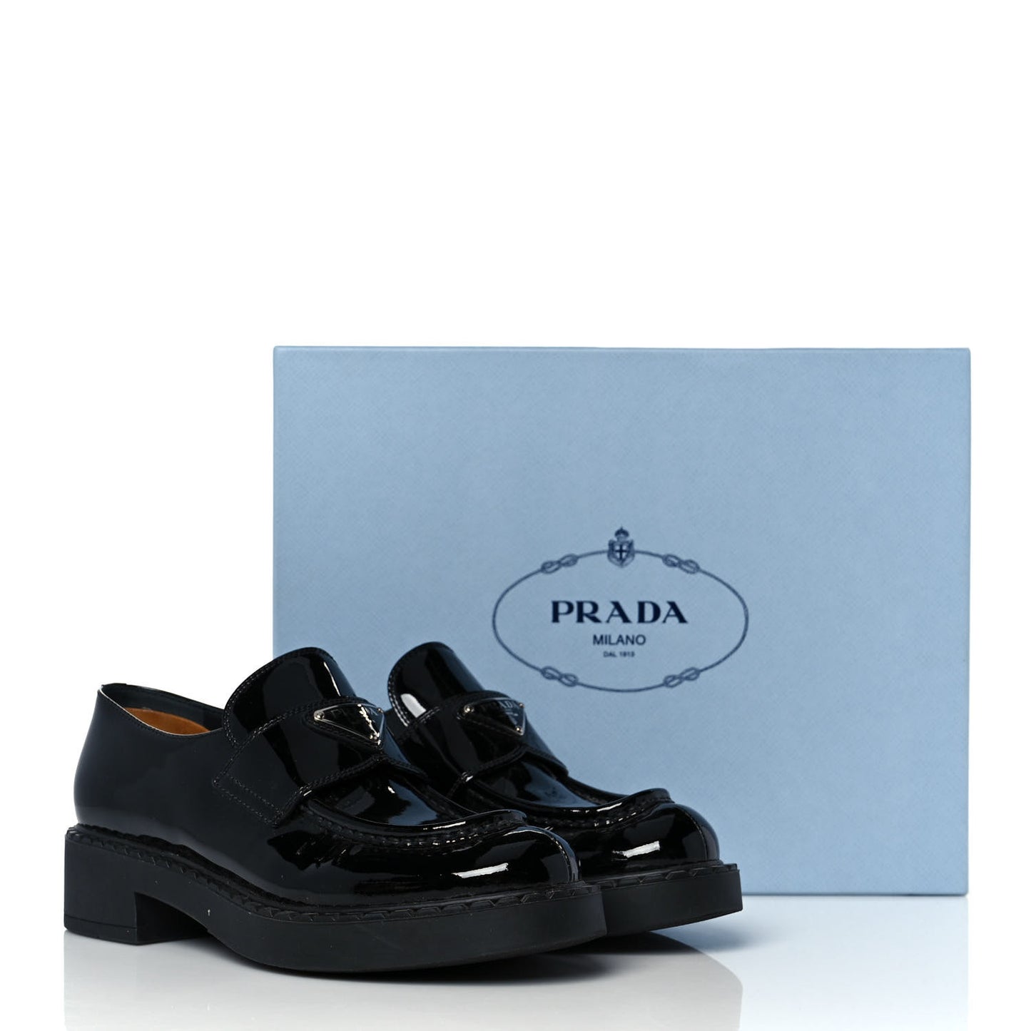 Vernice Triangle 50mm Loafers 39 Black