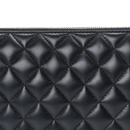 Chanel Lambskin Quilted Small Zipped Pouch  Black 2 of 8