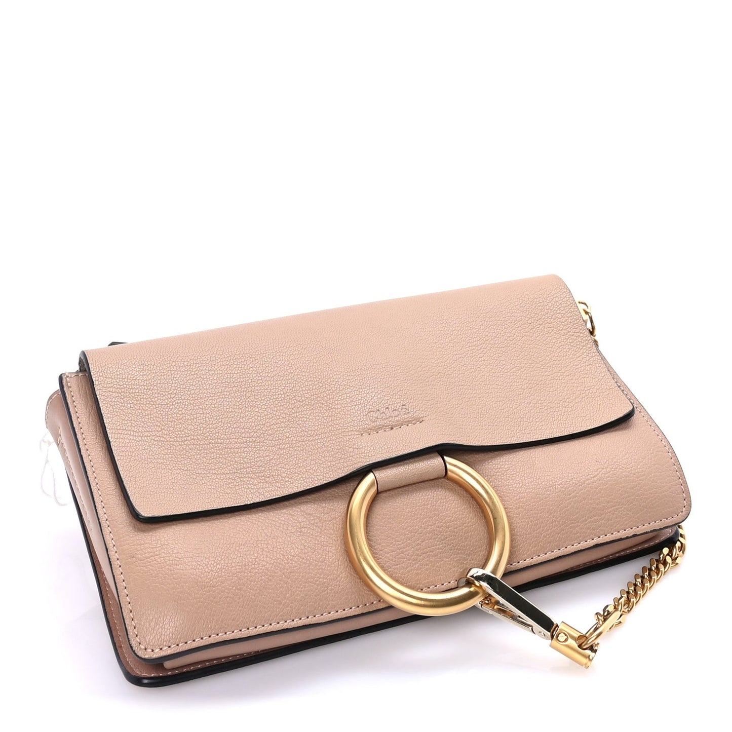 Goatskin Small Faye Shoulder Bag  Biscotti Beige