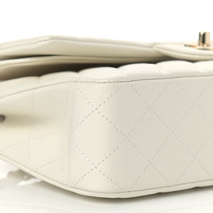 Chanel Caviar Quilted Medium Double Flap White 5 of 10