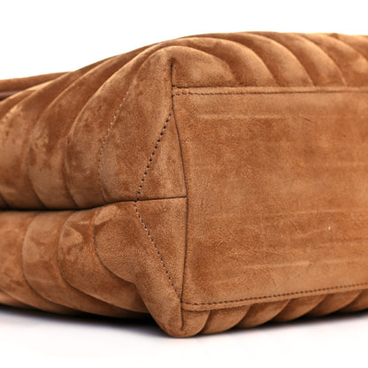 Saint Laurent Suede Y Quilted Monogram Medium Loulou Chain Satchel Cinnamon 10 of 12
