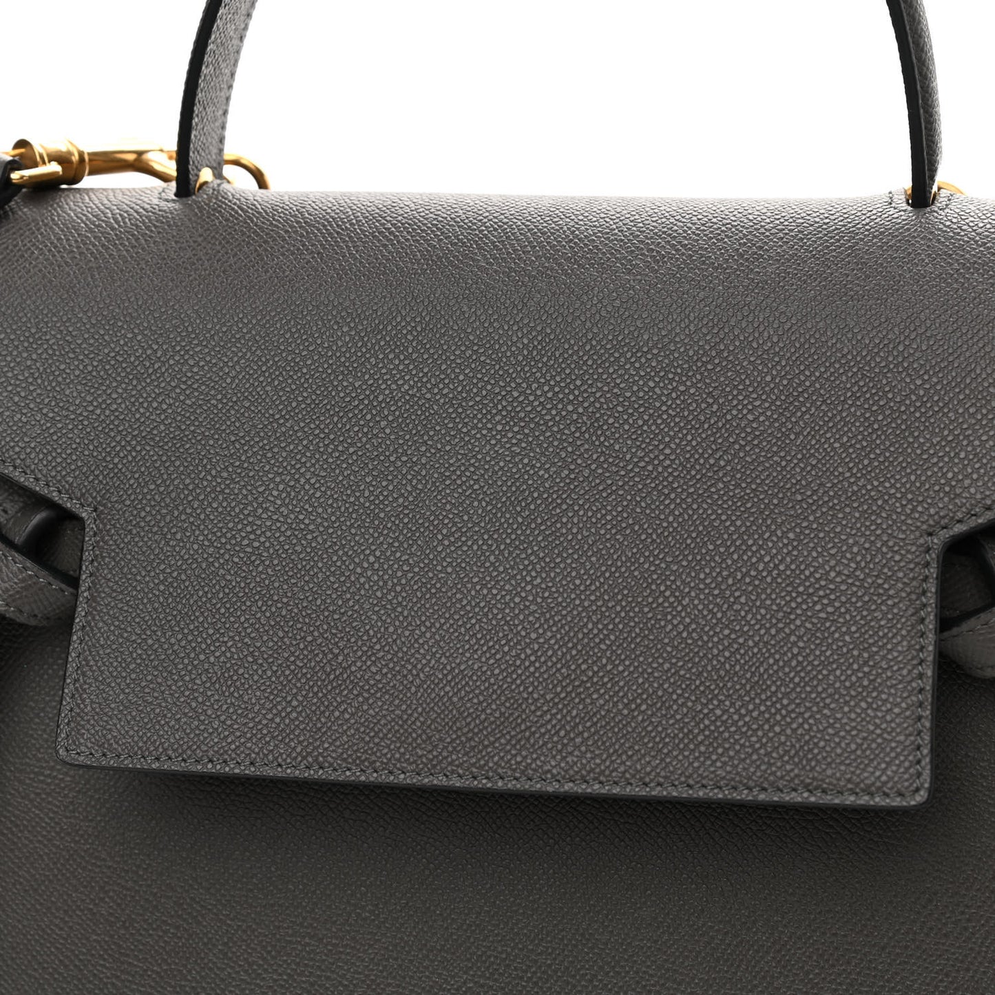 Grained Calfskin Mini Belt Bag Grey