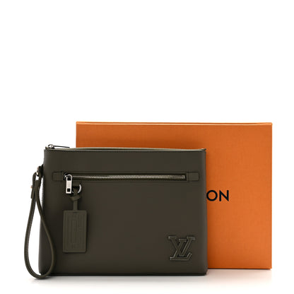 Louis Vuitton Calfskin Aerogram Takeoff Pouch Khaki 7 of 7