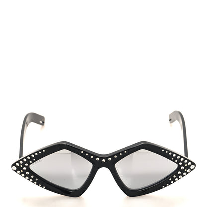 Gucci Acetate Geometric Crystal Sunglasses GG0496S Black 2 of 7