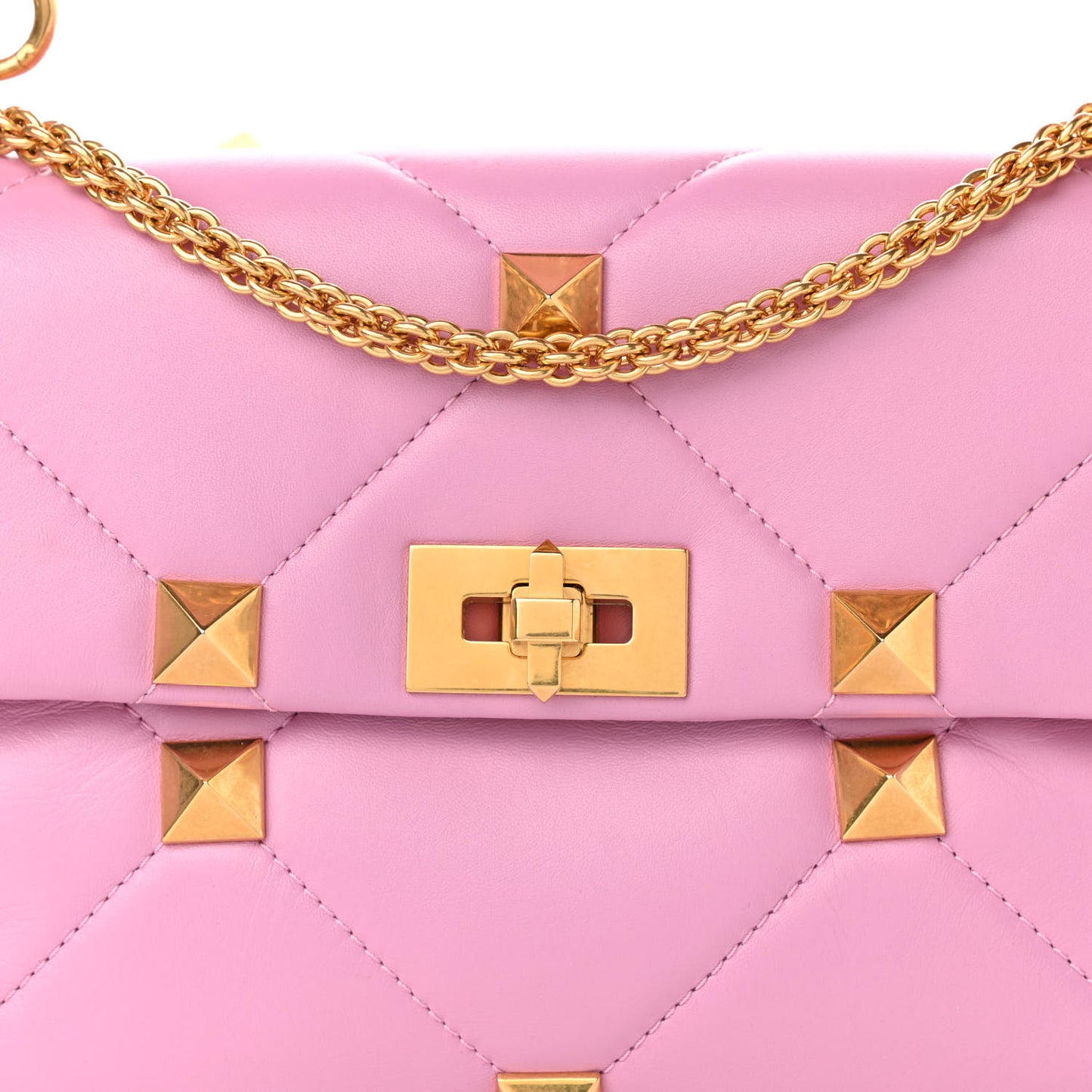 Nappa Large Roman Stud Shoulder Bag Giacinto