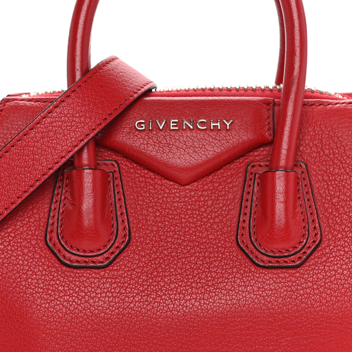 Givenchy Sugar Goatskin Mini Antigona Dark Red 6 of 8
