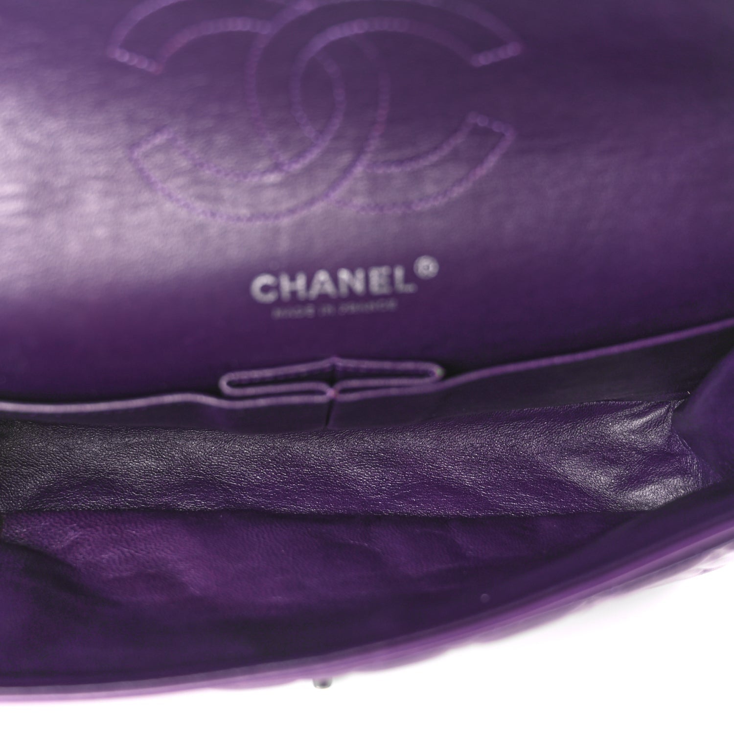 Chanel Lambskin Quilted Medium Double Flap Purple 4 of 9