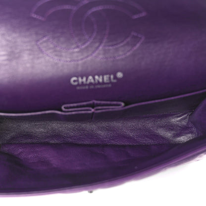 Chanel Lambskin Quilted Medium Double Flap Purple 4 of 9