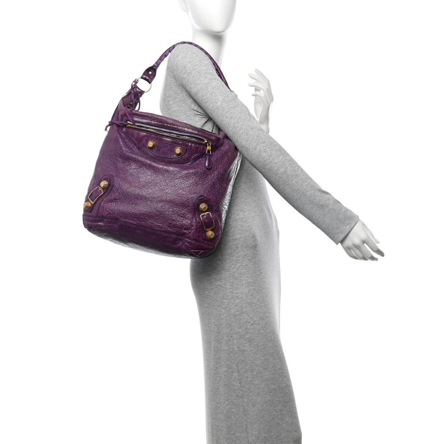 Agneau Giant 21 Gold Hardware Day Hobo Raisin