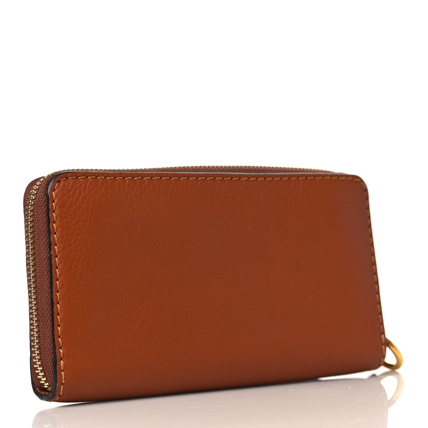Chloe Grained Calfskin Marcie Long Zip Around Wallet Tan 3 of 7