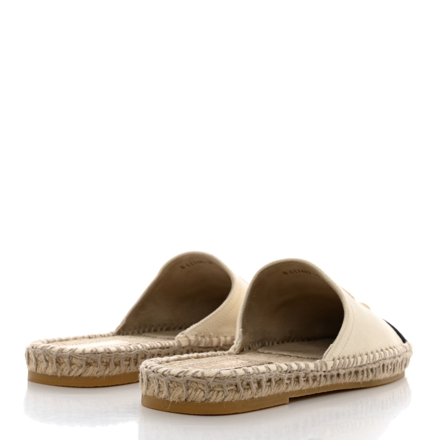 Denim CC Espadrille Mules 38 White Black
