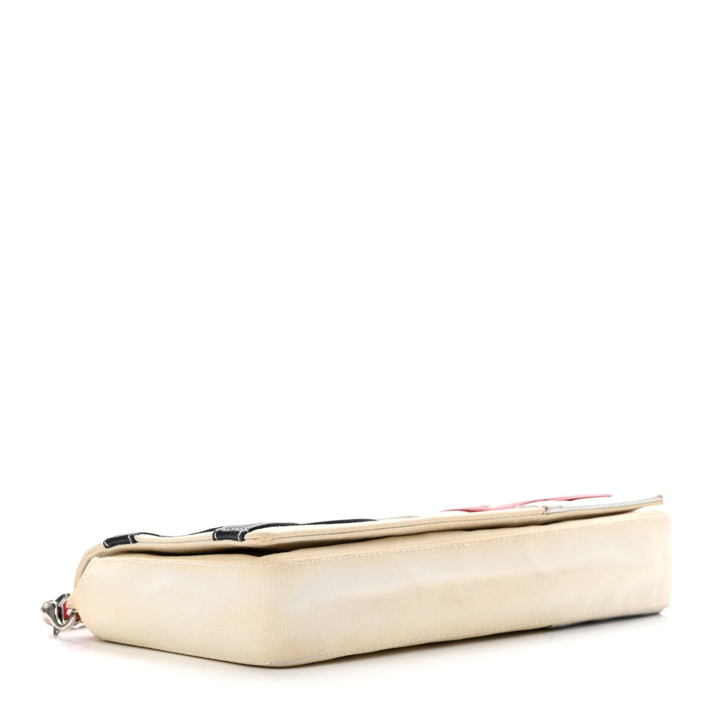 Canvas Metallic Lambskin Chocolate Bar N°5 Bag White