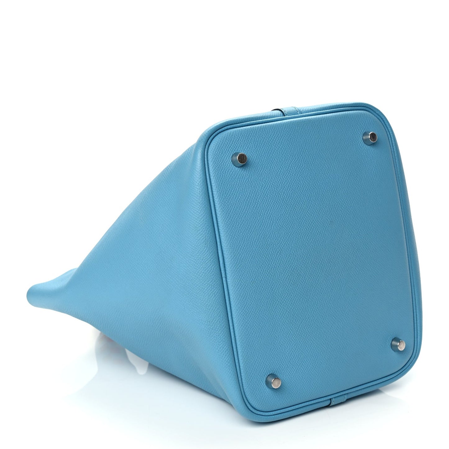 Epsom Tressage De Cuir Picotin Lock 22 MM Bleu du Nord Rouge Coeur Bleu du Nord