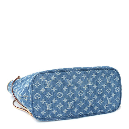 Louis Vuitton Monogram Denim Neo Neverfull MM Blue 4 of 9