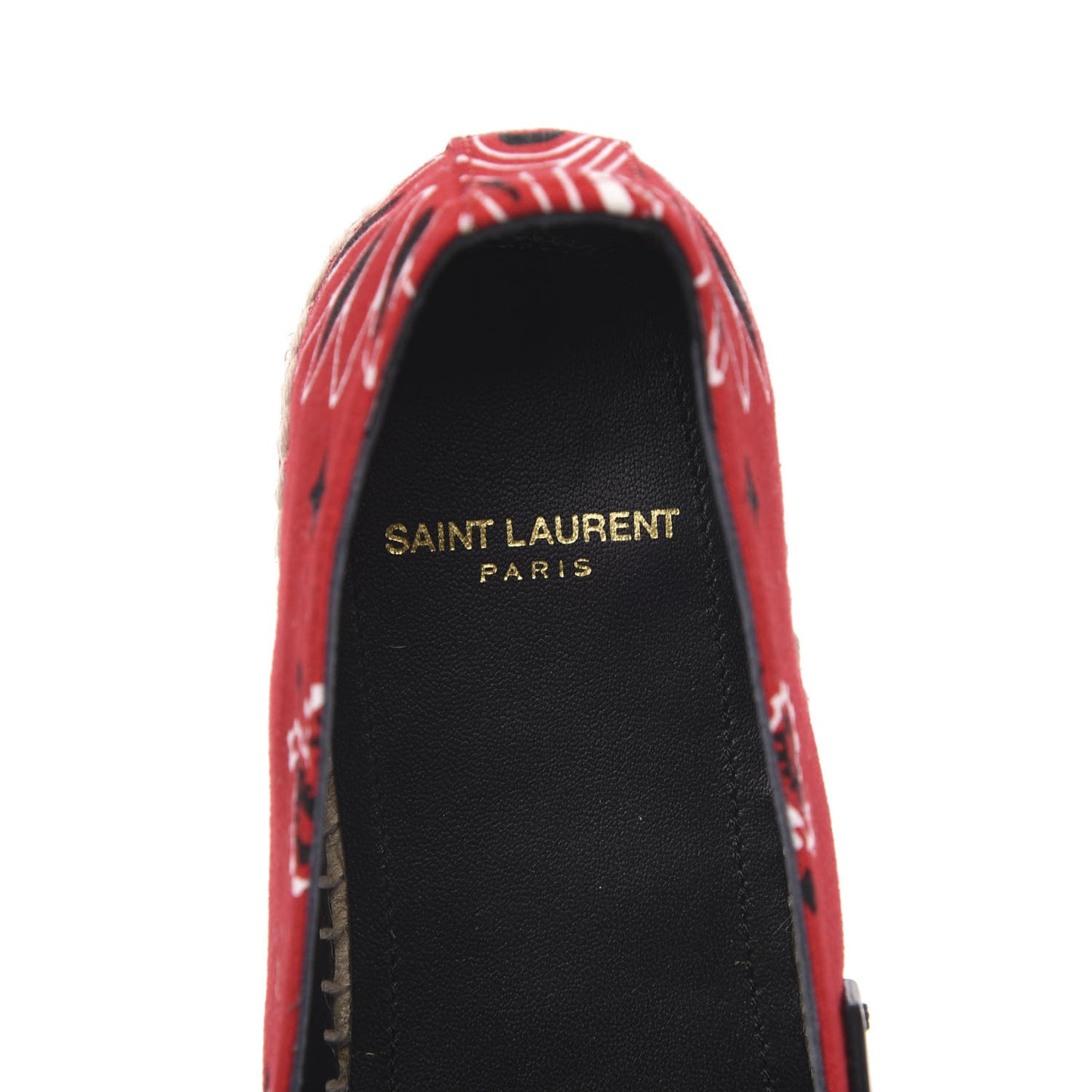 Bandana Print Canvas Espadrilles 37.5 Red