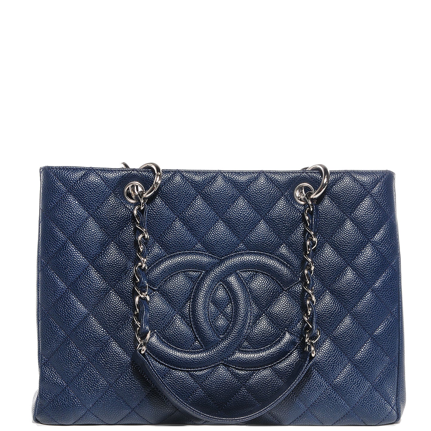 Caviar Grand Shopping Tote GST Dark Blue