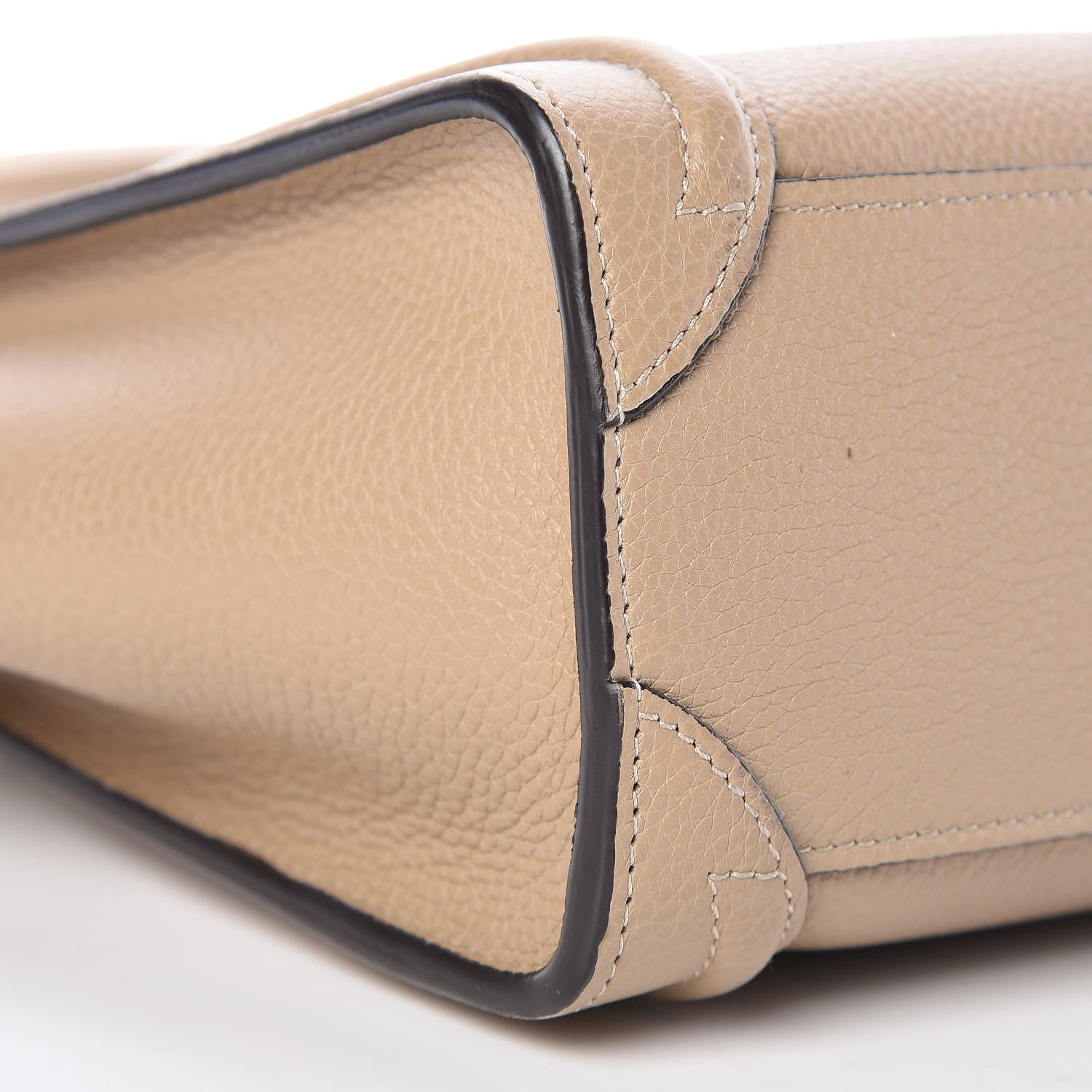 Celine Drummed Calfskin Nano Luggage Dune 9 of 10