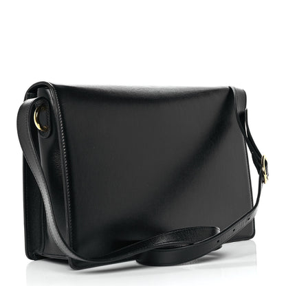 Gucci Textured Calfskin Medium Torchon GG Ring Shoulder Bag Black 3 of 10