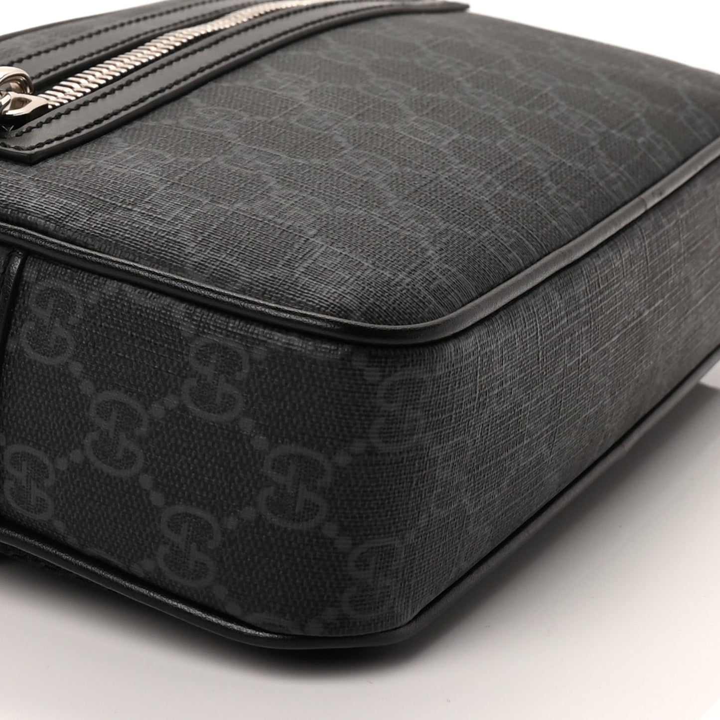 Soft GG Supreme Monogram Web Belt Bag Black Grey