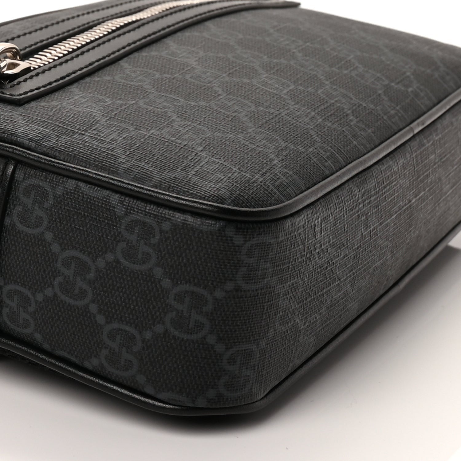 Gucci Soft GG Supreme Monogram Web Belt Bag Black Grey 7 of 8