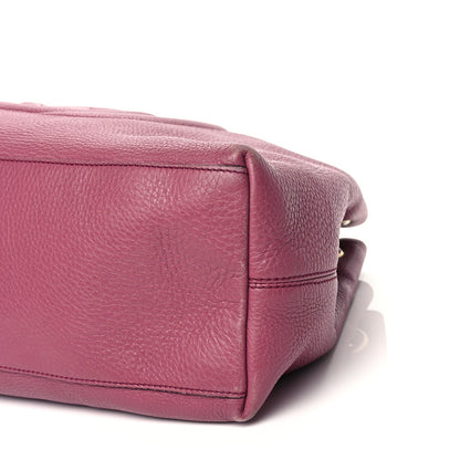 Gucci Pebbled Calfskin Medium Soho Chain Shoulder Bag Peonia Flower 9 of 13