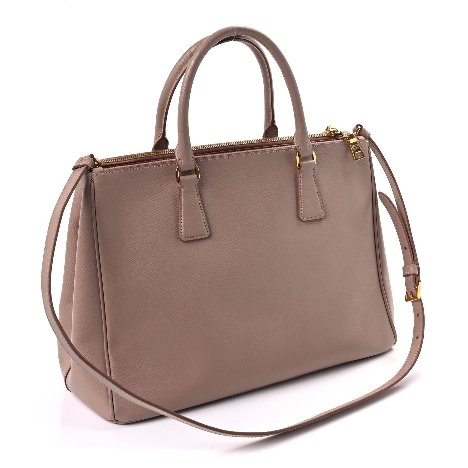 Prada Saffiano Medium Galleria Double Zip Tote  Beige 2 of 8