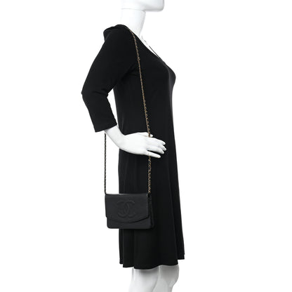 Chanel Caviar Timeless CC Wallet on Chain WOC Black 2 of 15