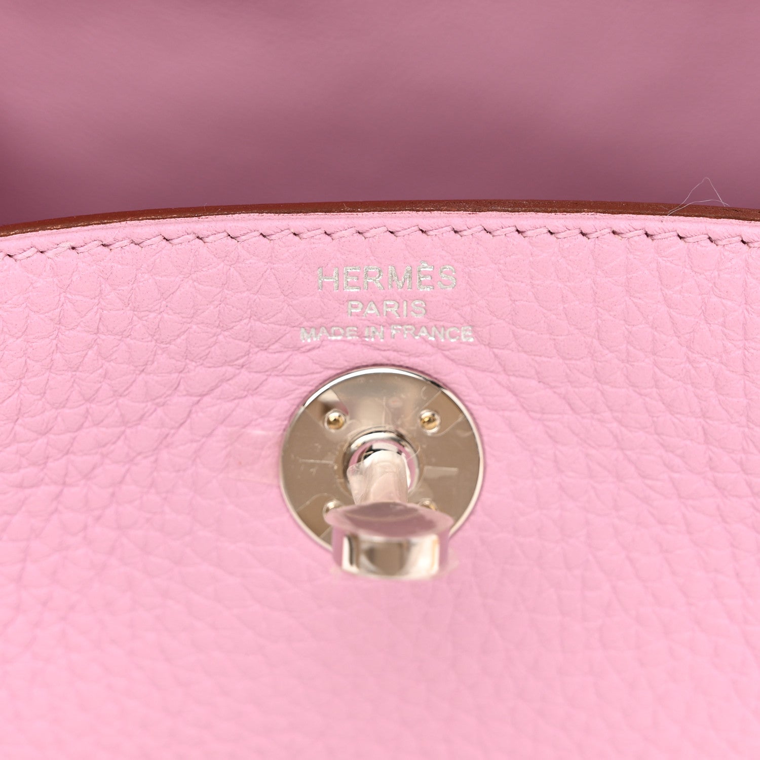 Hermes Taurillon Clemence Mini Lindy 20 Mauve Sylvestre 6 of 10